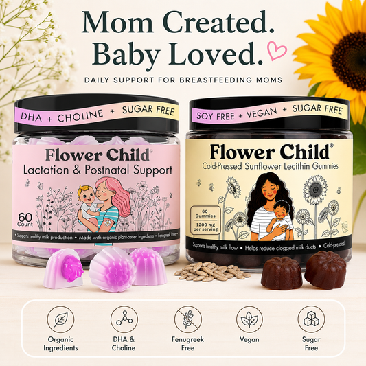 Flower Child Lactation Support Bundle Moringa & Sunflower Lecithin Gummies