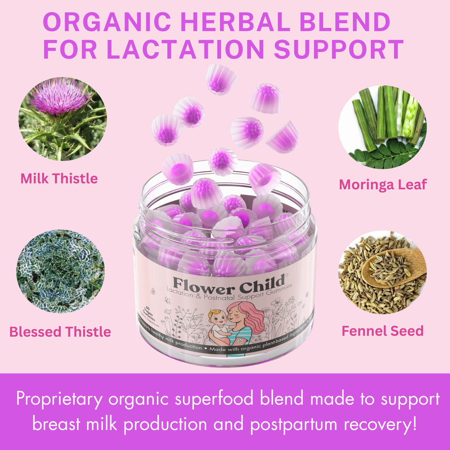 Flower Child - Lactation + Postnatal Gummies