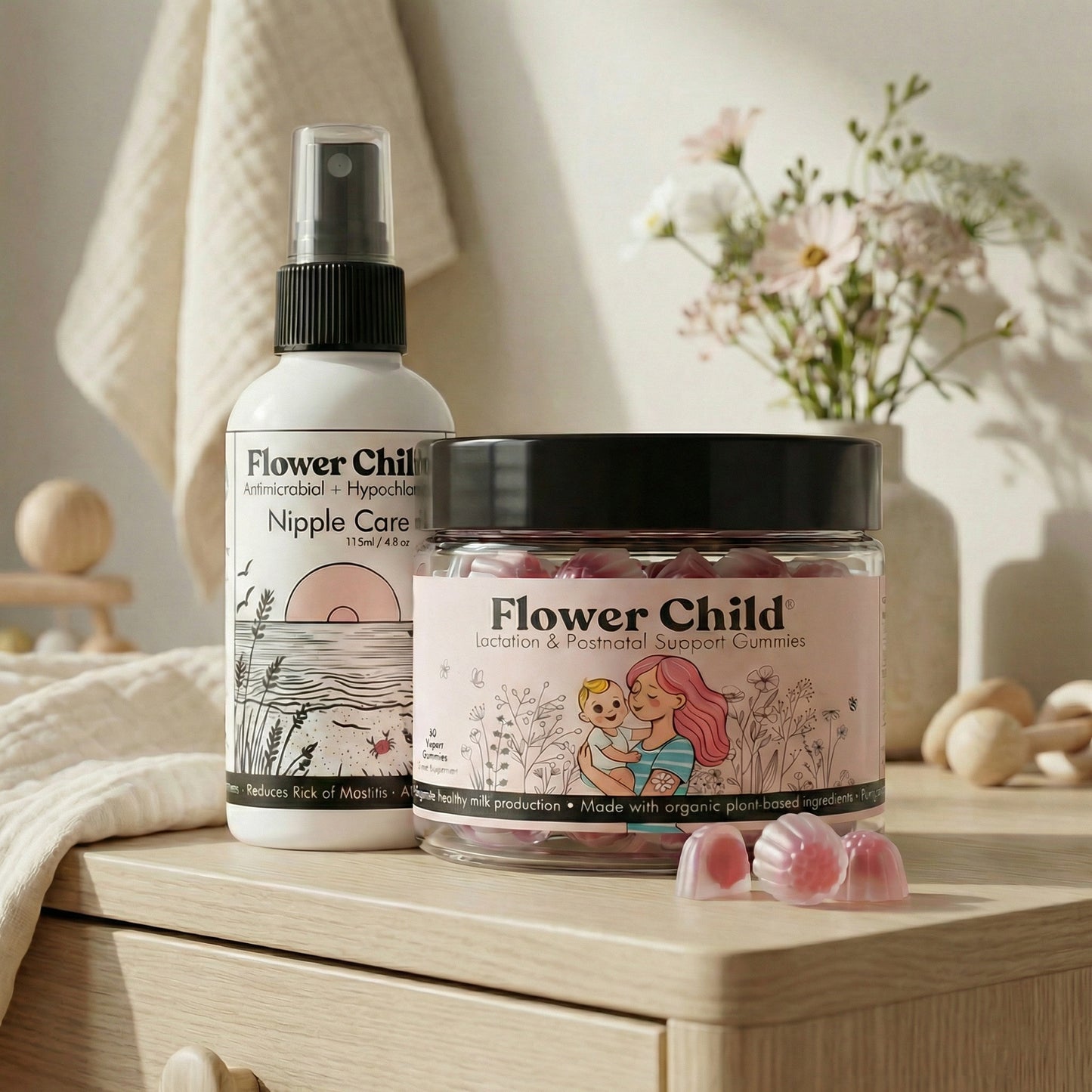 Lactation Support Gummies + Nipple Care Bundle